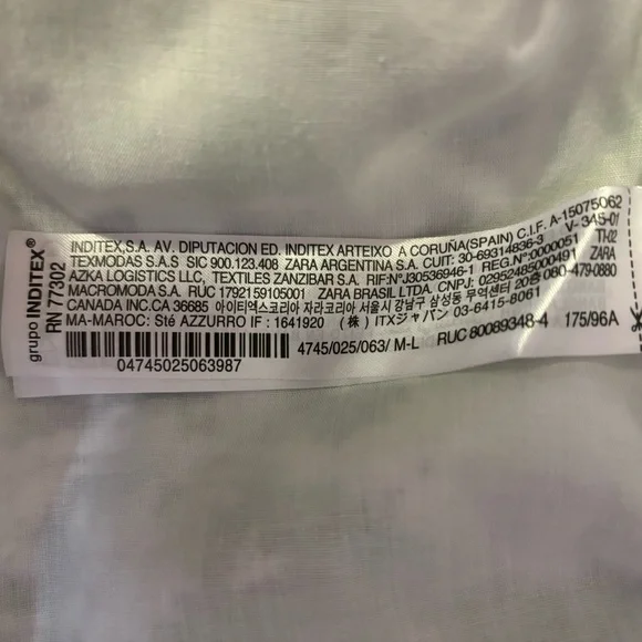 Zara Linen Blend Kimono Tie Front Mid Length Green Paisley Print Size Med/Large - Picture 11 of 16